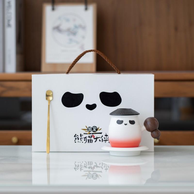 Panda Ceramic Mug Office Tea Infuser Tea and Water Separation Teacup Good-looking Coffee Cup Tea Mug 200 mL