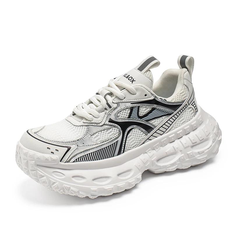 

Anti-slip thick-soled height-increasing casual sports shoes, men s loafers, breathable, large size Spring/Summer 2025 44 чорний