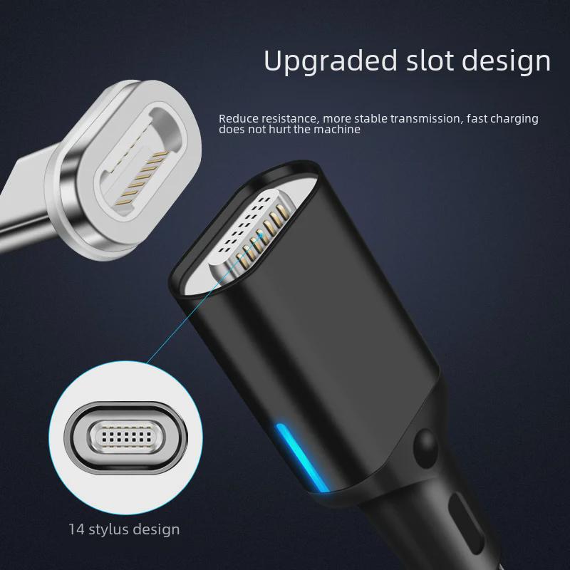 11th Gen Magnetic Data Cable for Apple, Huawei, and Android - Super Stable, QC3A, Type-C Compatible.