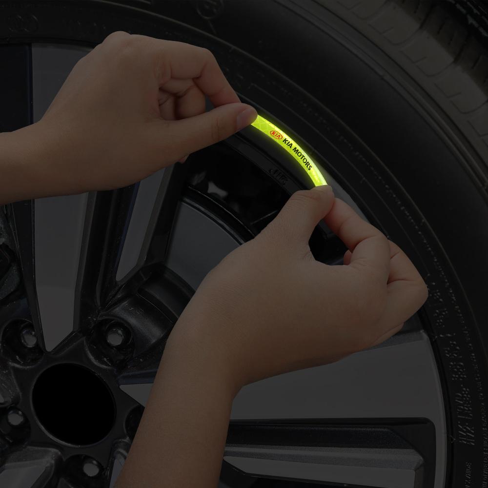 5/10/20pcs Reflective Car Wheel Rim Stickers Tape Strips Auto Decoration For KIA Rio Ceed Sportage Cerato Sorento Picanto Optima kdtn80