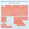 114 Key Ink Orange Custom Semi Transparent Double Shot Key Caps Cherry Profile Translucent ABS Keycaps for MX Switches Keyboard