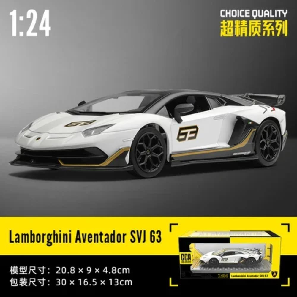 1:24 Lamborghini Aventador SVJ63 Model Superauta Simulace Odlitek Sportovní Auto Hračka Děti Kluci Dárek Sběratelské Miniauto Vozidla