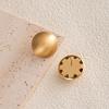 High-End Gold Brushed Texture Round Stud Earrings Women'S Fashion Commuter Geometric Earrings Cold Wind Simple Earrings