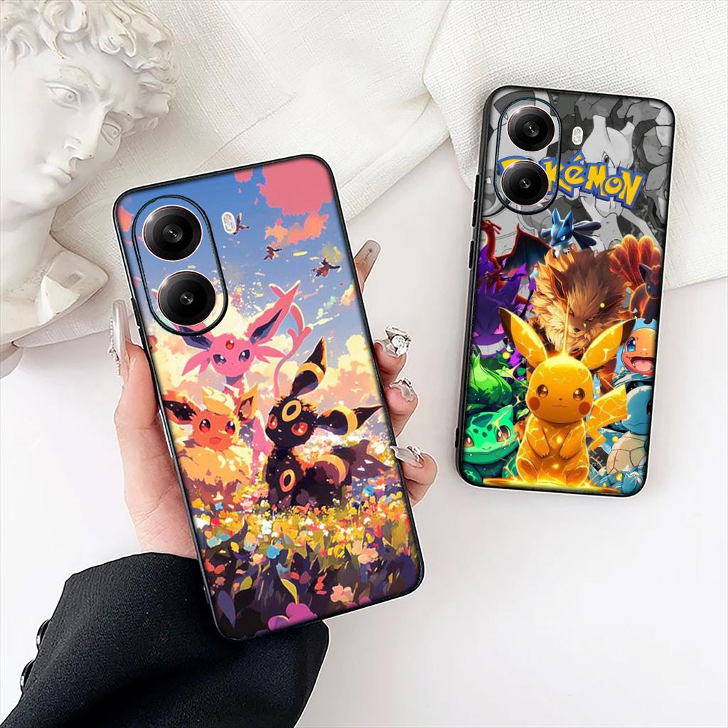 Espeon P-Pokemons Umbreon P-Pikachus Phone Cover for Xiaomi Redmi Note 12 11 10 A3 Pro 10A 10C 12C Note12 5G Protective Case