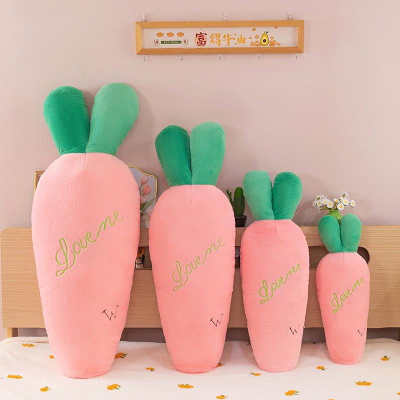 Cute carrot throw pillow children bed sleeping pillow plush toy doll long pillow gift female