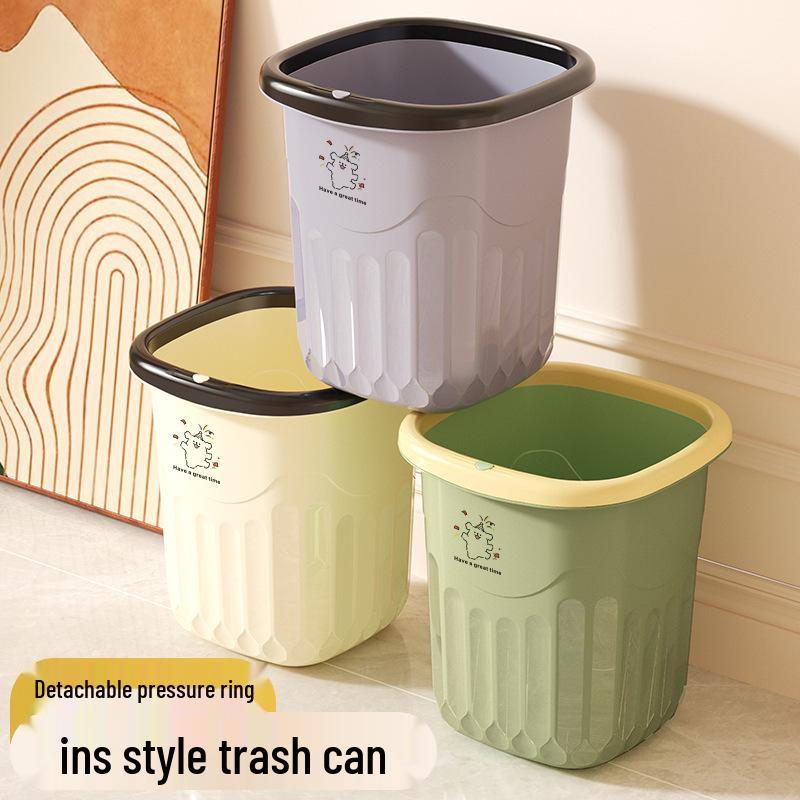 Large Capacity Trash Can for Home: Stylish Design for Living Room, Bedroom, Kitchen & Bathroom