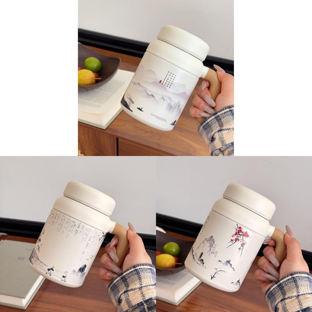 Style Insulated Mug With Handle And Tea Infuser For Office And Travel