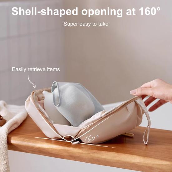 Underwear Storage Bag Multi-Pocket Organizer Large Capacity Waterproof Wide Opening Bra Panties