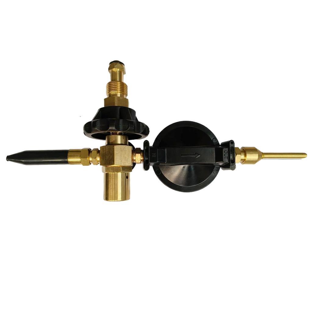 Regulador Inflador de Flujo de Aire para Válvula de Tanque CGA580 Llenador de Globos de Helio 0-3000PSI Regulador Llenador de Tanque de Helio para Globos