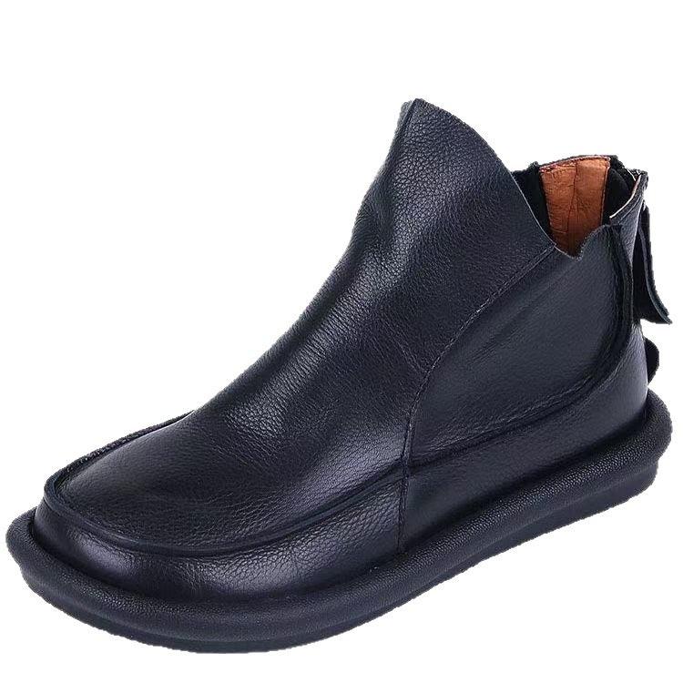 Popular Thick-soled Martin Boots Women's 2025 New Autumn and Winter British Short Boots Fashionable Retro Rear Zipper Chelsea Women's Boots