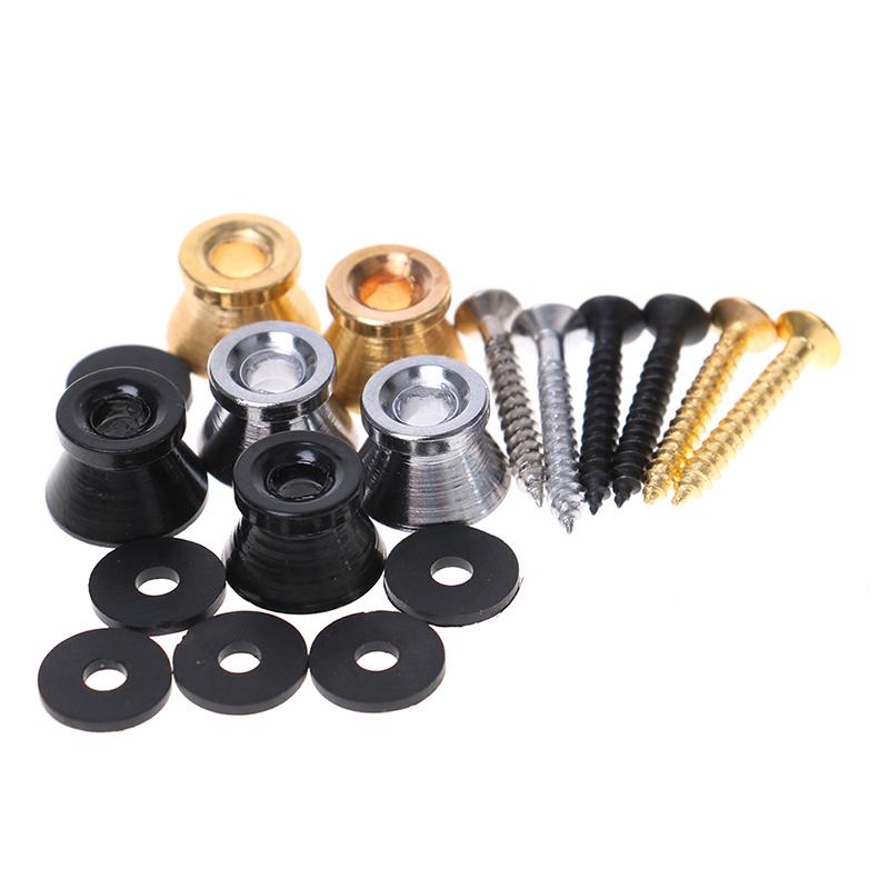 2 Stück Gitarre Bass Ukulele Gitarrengurt Schnalle Knopf Schloss Pins Metall Endstück Schloss