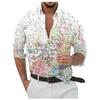 Men's Button Up Shirt Music Notes Collar 3D Print Daily Vacation Long Sleeve Print Clothing Apparel Hawaiian Casual Beach