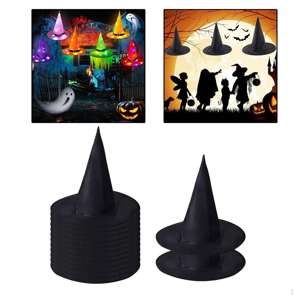 14-Piece Halloween Witch Hats Set for Festive Party Decorations