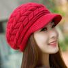 Winter anti-rabbit fur hat women's autumn and winter fashion warm fleece thickened mother hat ear protector knitted duck tongue beret