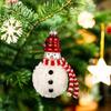 2 Pieces Glass Santa and Snowman Baubles Christmas Tree Hanging Ornament Seasonal Home Decoration for Window Door