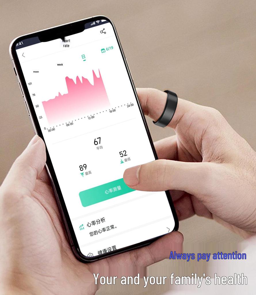 R11M Smart Ring: Heart Rate, Blood Pressure & Oxygen Monitor Wearable.