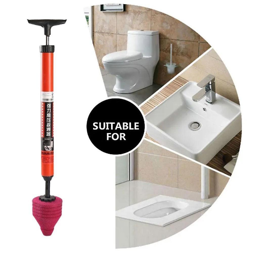High Pressure Toilet Unblock a Shot,Toilet Plunger,Stainless Toilet ClogRemove
