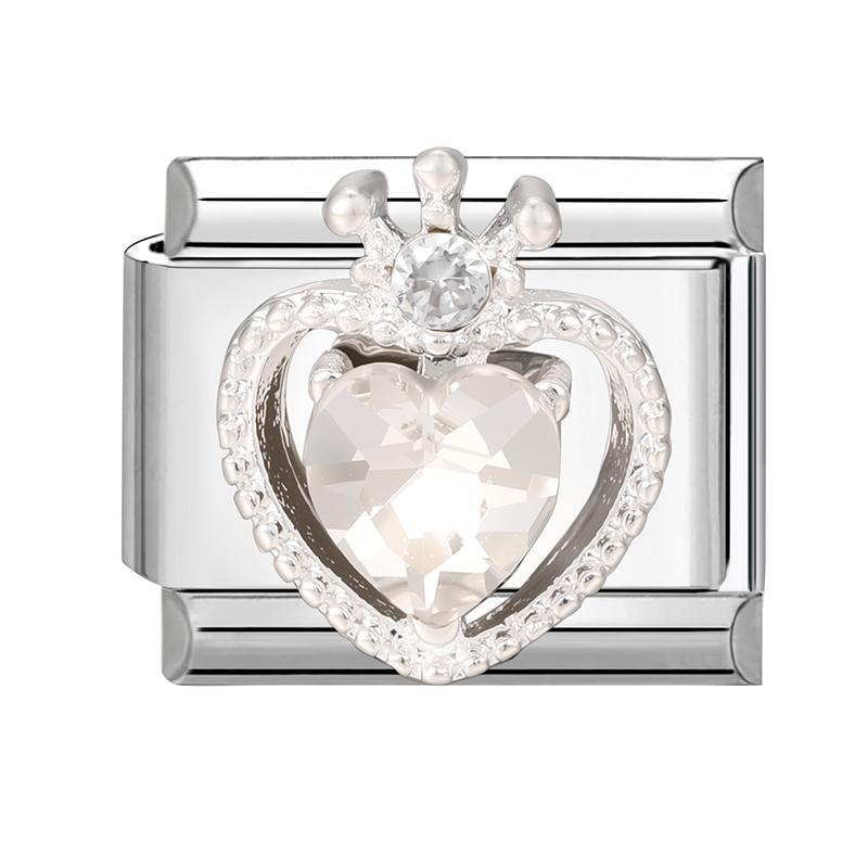 Zircon Pearl Heart Bow Candy Flower Butterfly Italian Charm Links Fit 9mm Stainless Steel Bracelet Personalized DIY Making Gifts