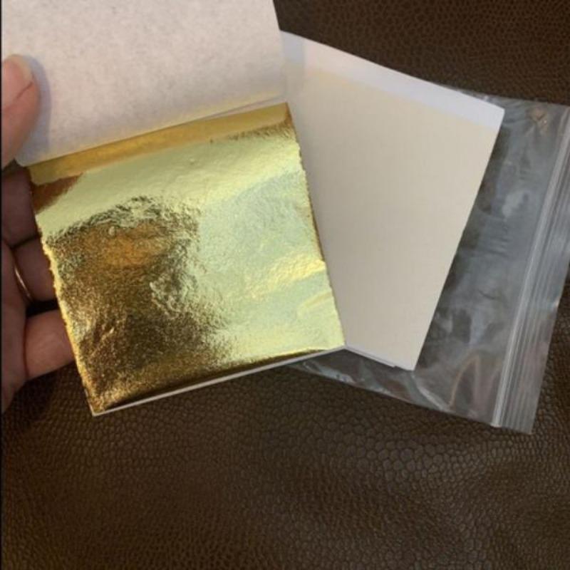 Gold Leaf - Lot De 100 Feuilles De Papier Doré Rose Pour Dorure