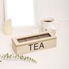Tea Bag Holder Container Tabletop Divided Wooden Container 3 Compartments Tea Packet Box For Storing Tea Money And Other Small