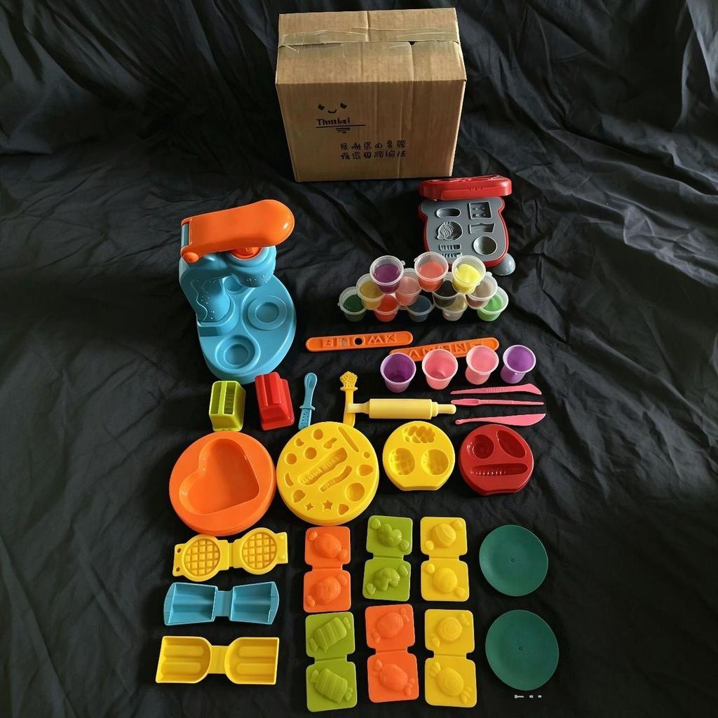 Ensemble de jouets maisonnette en argile pour enfants: Moules à Glace DIY et Kit Créatif Play-Doh