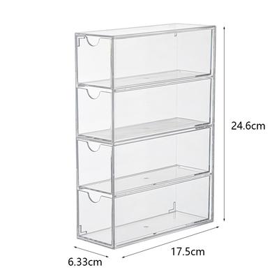 New 4 Layers Transparent Sunglass Storage Box for Glasses, Jewelry, Cosmetics, Watch