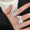 BF CLUB 925 Sterling Silver Rings For Women Girl Female Open Minimalist Retro Bow Ring Creative Anillos Bague Fine Jewelry