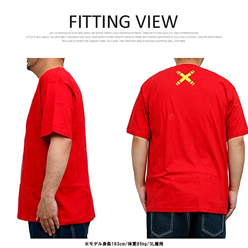 [One Colors] Gachapin & Mukku Short-Sleeve T-Shirt, Men's Printed Crew Neck Cut & Sewn, Size LL, Gachapin