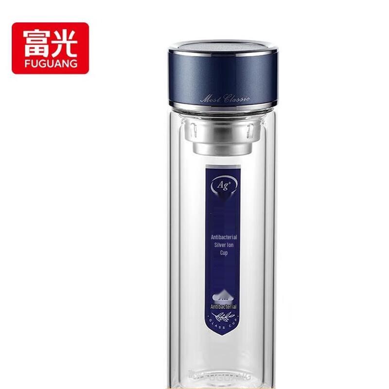 FUGUANG Mingcheng Antibacterial Double-Layer Tea Separation Glass Cup