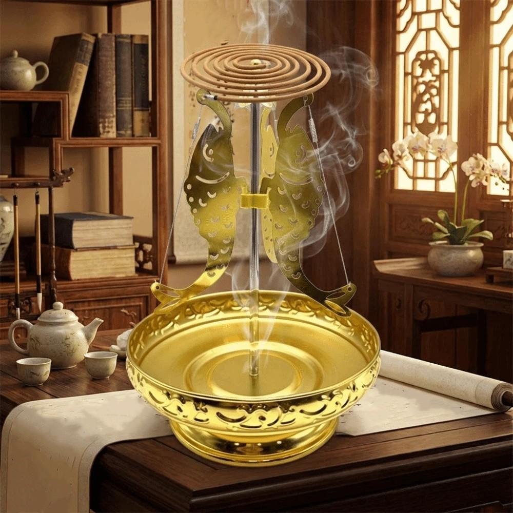 Handcrafted Incense Tray Holder Adjustable Center Rod Mosquito Coil Tray Stand  Home Desktop