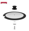 Universal Heat-Resistant Silicone Pot Lid with Notch - Edge-Sealing Glass Lid for Soup, Stir-fry, and Frying