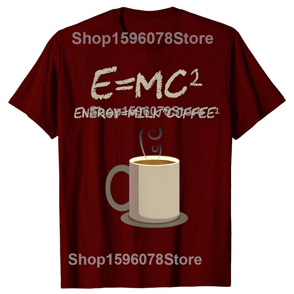 EMC2 Café Énergie Café au Lait Cadeau T-shirt Imprimé Personnalisé T-shirts Graphiques T-shirts Graphiques Camisas Streetwear