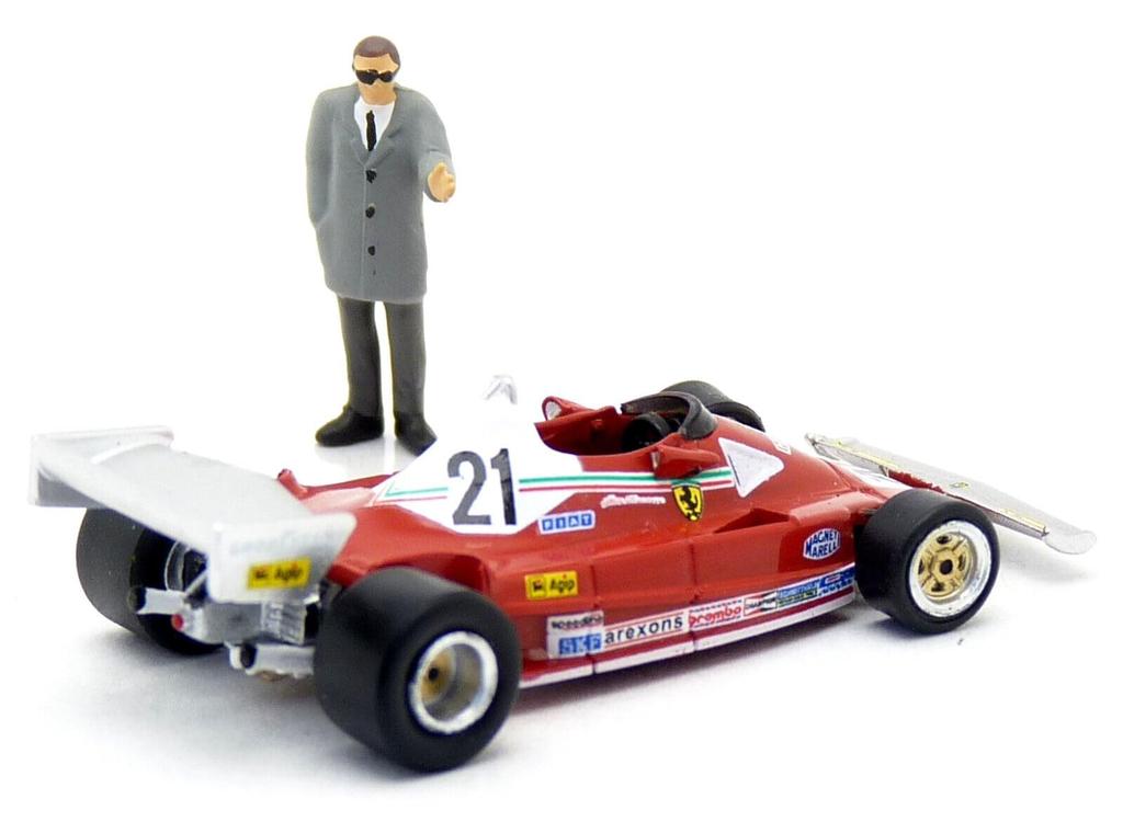 Brekina Scale HO Scale Ferrari 312 T2 1976 Figure Included Ferrari 312 T2 Villeneuve Diecast Car 1/87 #21 G.