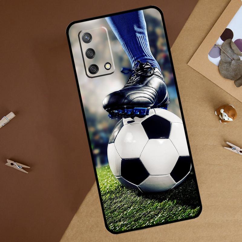 Football Case For OPPO A1K A52 A72 A5 A9 A83 A91 A93 A54 A74 A94 A15 A16 A31 A53 2020 Phone Cover