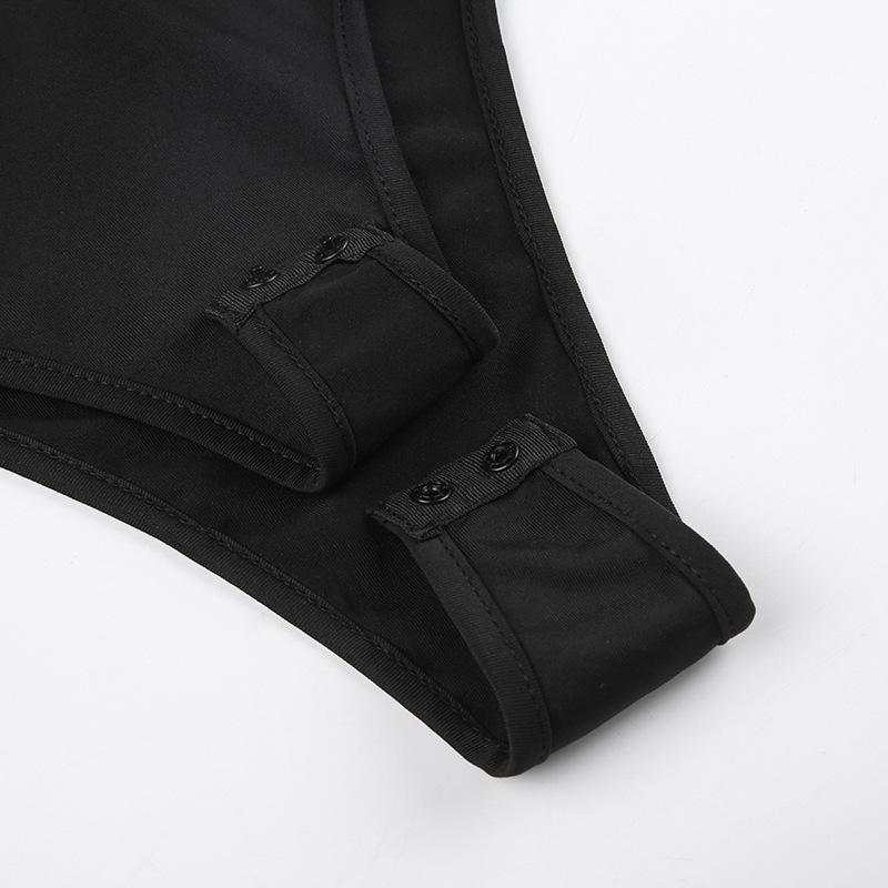Gothic Techwear Sexy Hollow Out Sleeveless Tank Tops Bodysuit For Women Streetwear Style Backless Playsuit Vest For Women