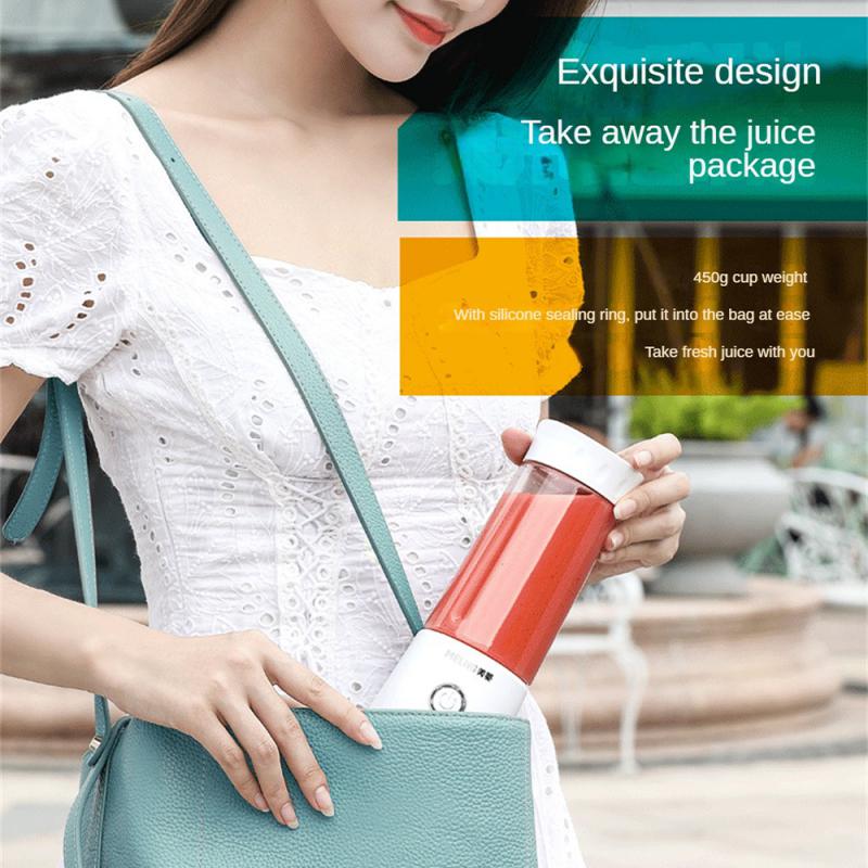 Household Juice Cup Plastic Usb Charging Fruit Smoothie Portable Electric Juicer Juice Cup 220×80mm Mini Lasting Life Household