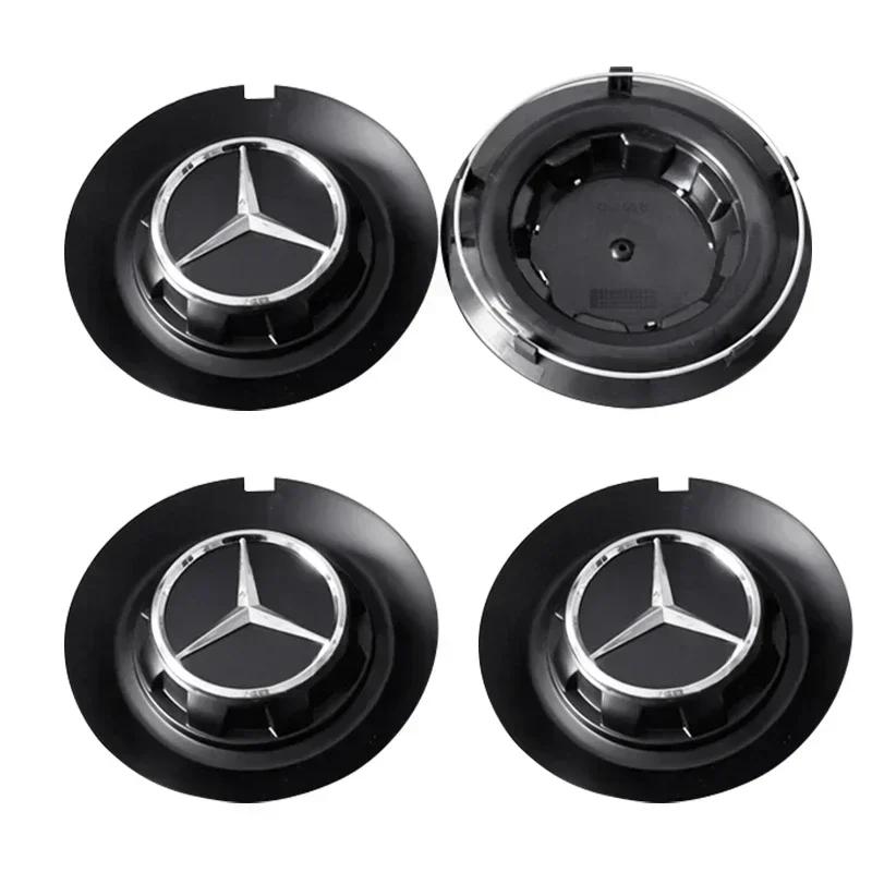 4 PZ 147mm C-1028 17028 Coprimozzo Ruota Auto Tappo Stemmi Logo Per Mercedes Benz AMG G350 G500 G63 S680 GLS600 Accessori