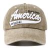 Peaked Blocking UV Protection Sun Ventilated Permeable Air Cap Baseball Stitching Stitched Embroidered Alphabet American Distresseded Vintage