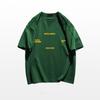 Unisex American Retro Trendy Letter T-shirt, Pure Cotton, Plus Size, Loose Fit, Hong Kong Style
