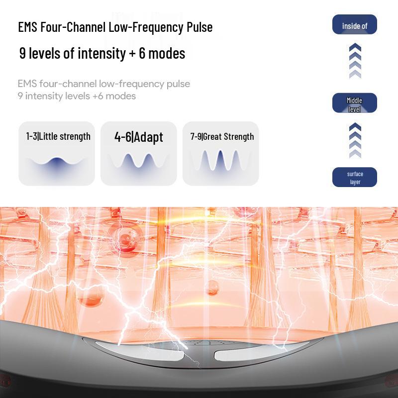 Lumbar Support Heated Waist Massager Pillow with Multi-Function Massage and Charging Capability