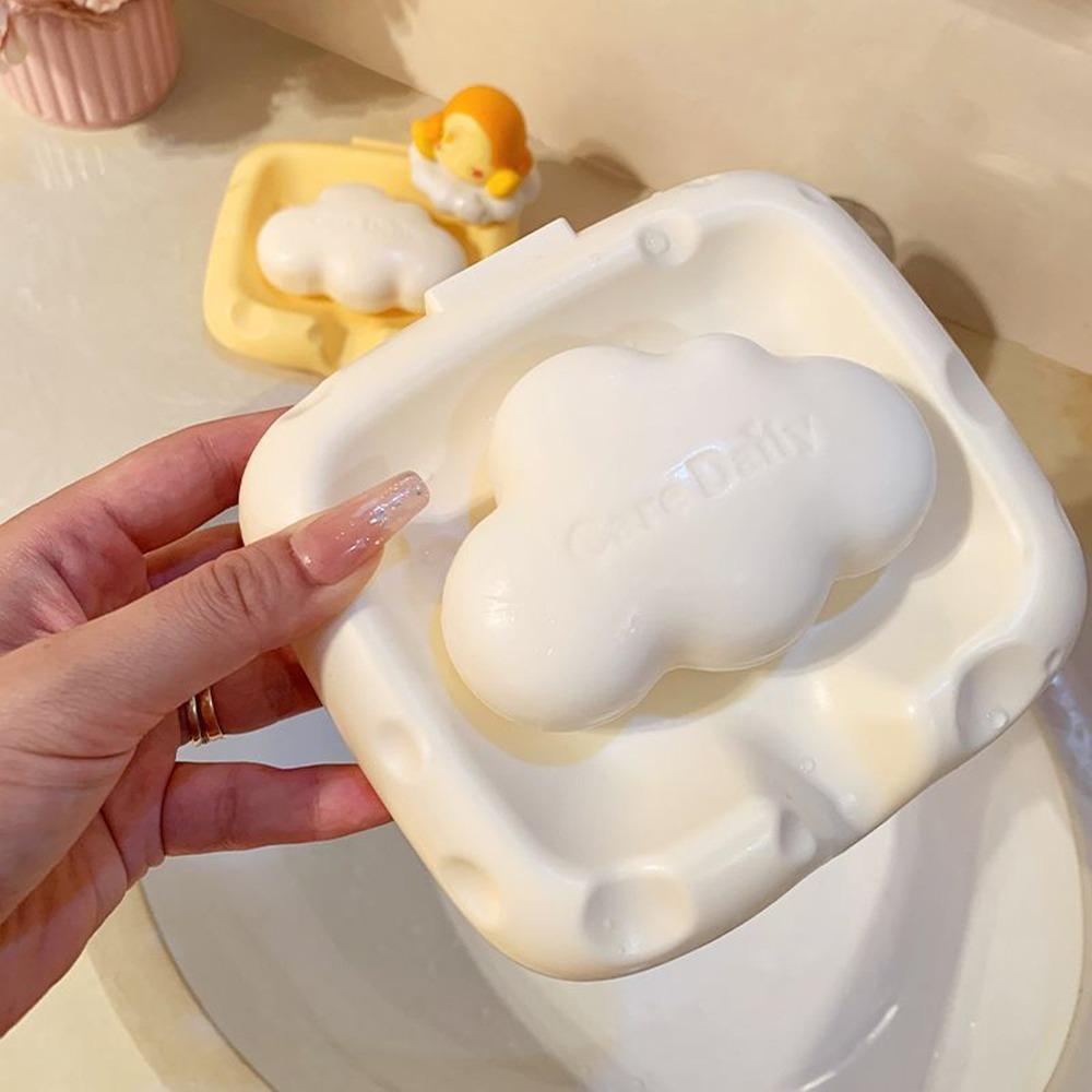 

Прочная АБС Мыльница для сыра Легко моющаяся Сливное отверстие Держатель для мыла для ванной Милый поднос для хранения мыла Дом