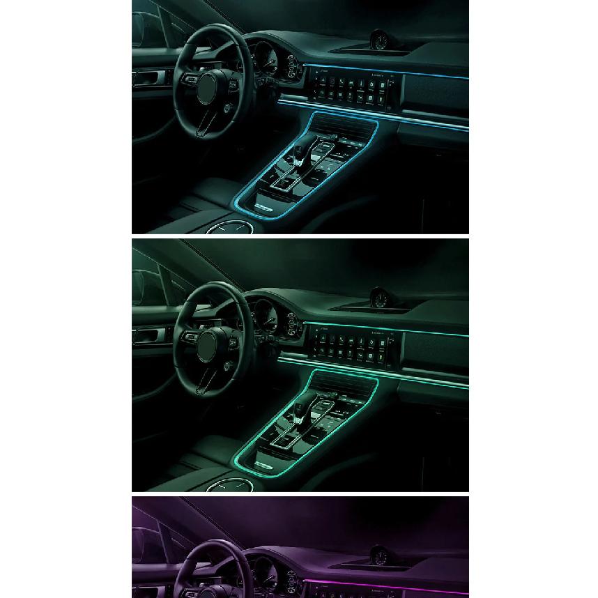 22 Modes 20 Colors 1-5M Car USB RGB LED Light Strip Interior Ambient Light Hand Control Invisible Fiber Optic Atmosphere Lamp