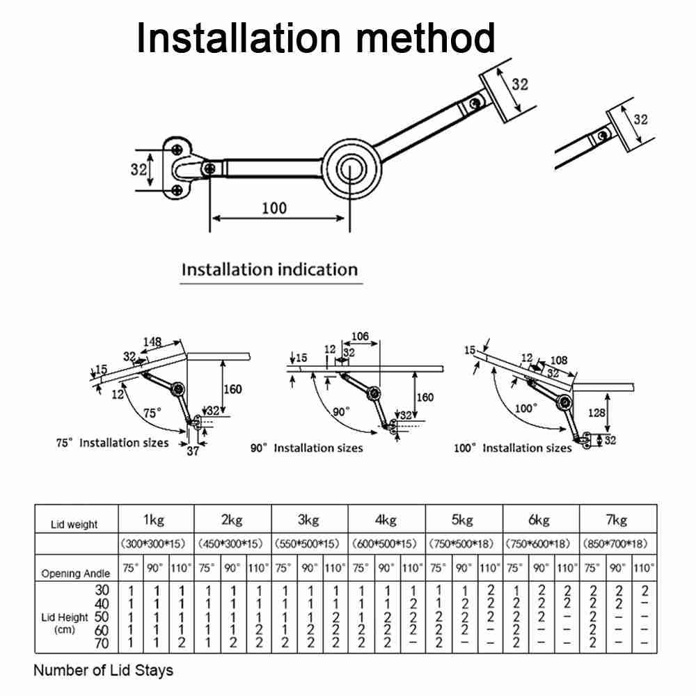 Satin Nickel Finish Folding Lid Stay Soft Close Mechanism Cabinet Door Hinge For Drawer Window