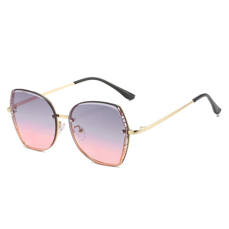 

Простые солнцезащитные очки Metal Knock, ретро-очки для уличной фотографии, нишевые солнцезащитные очки Regular