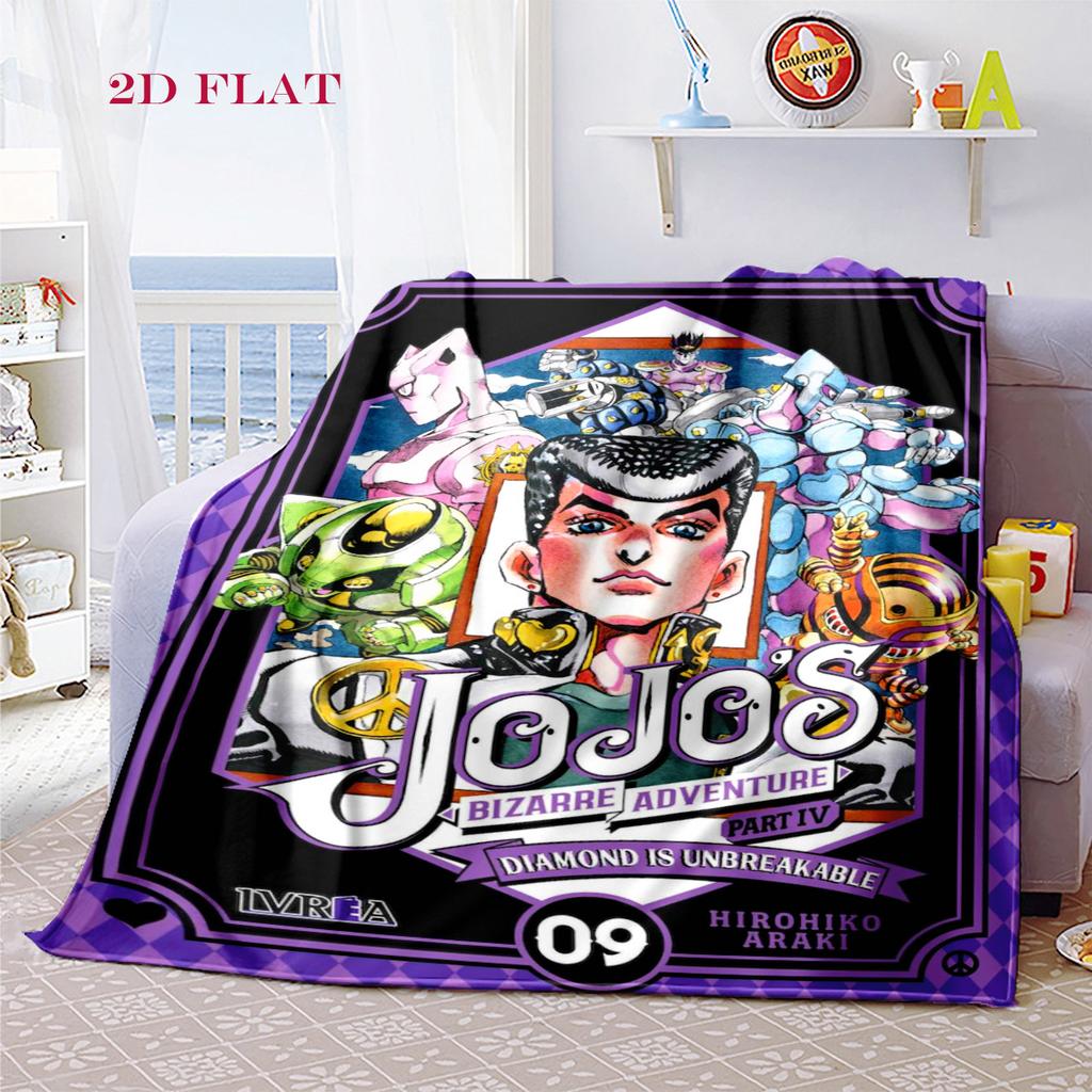 Jojo's Bizarre Adventure: Diamond Unbreakable blanket blanket Suitable for all seasons Digital printing bedroom Machine washable