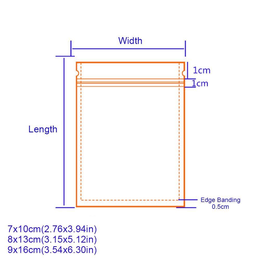 50Pcs Holographic Laser Color Ziplock Bag Resealable Plastic Zip Lock Bag Thick Smell Proof Packaging Pouch