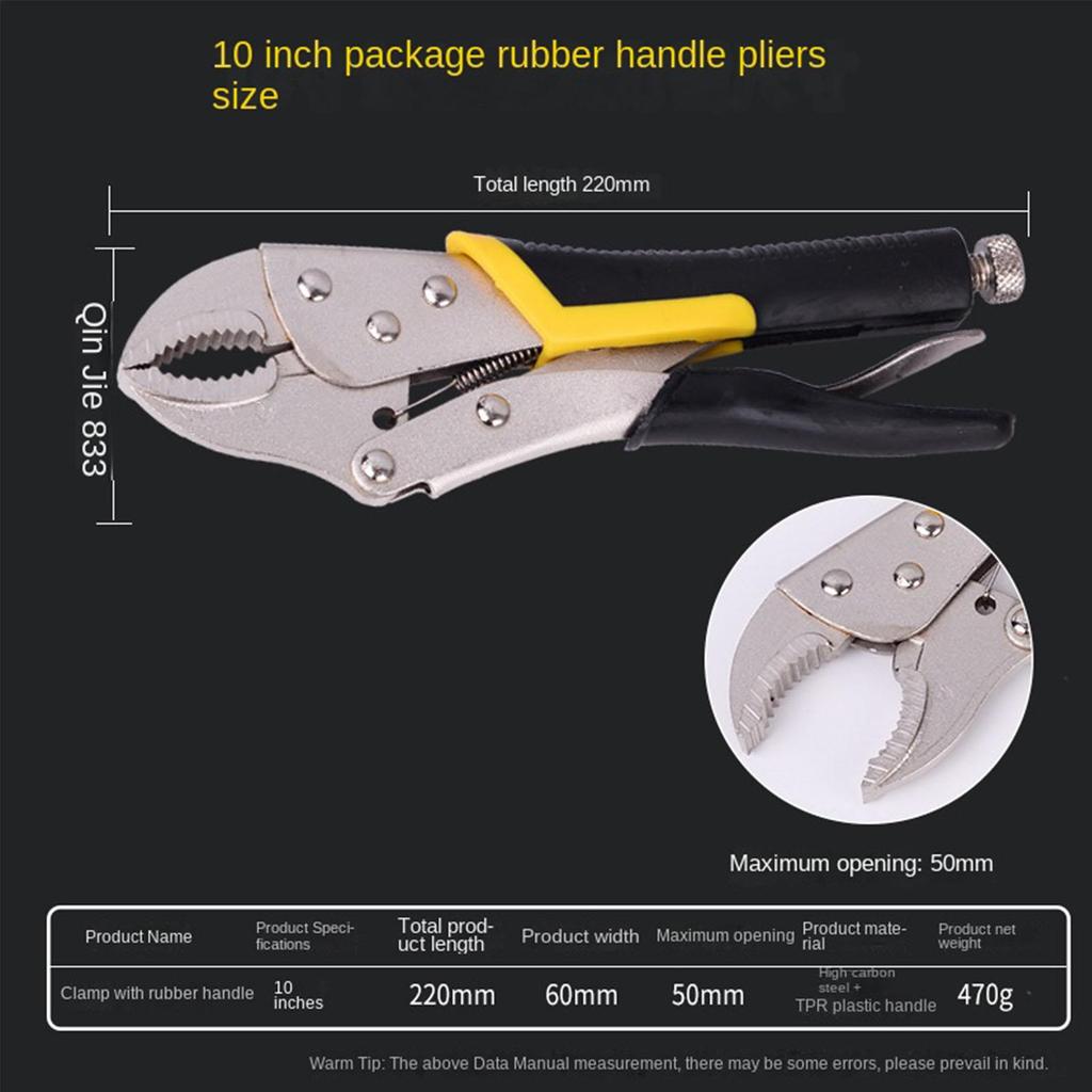 Electrician Pliers Heavy Duty Ergonomic C-Shaped Multi-Function Clamp Joint Pliers For Electrical Fishing Mechanic Car Garden