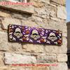 2D Flat Halloween Mummy Pumpkin Metal Sign 3.94x15.75 Spooky Purple Wall Decor Vintage Plaque Indoor/Outdoor Rustproof