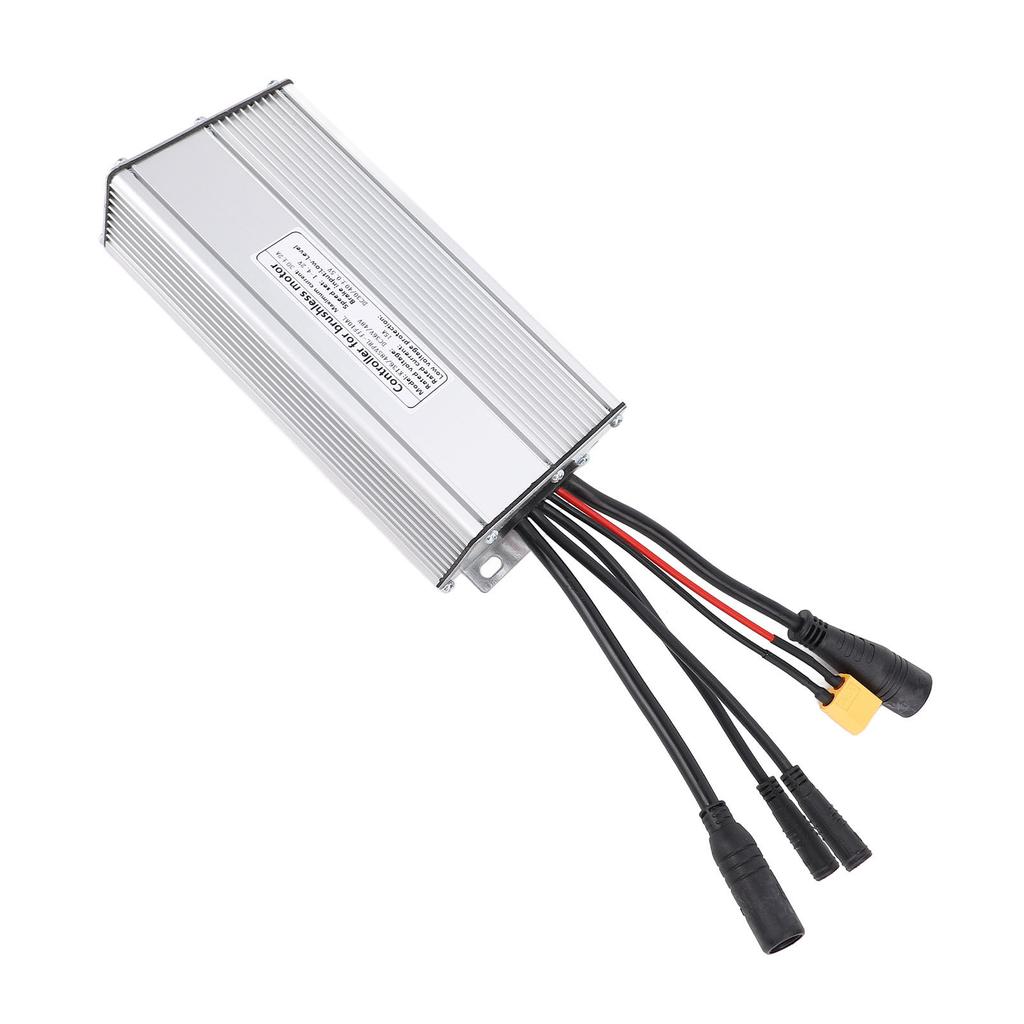 Sine Wave Controller 30A Aluminum Alloy Rain Proof Electric Bike Motor Speed Controller with 5 In 1 Cable for 36V 48V 1000W Motor