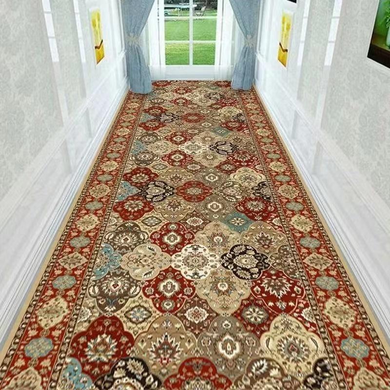 Luxury Vintage European Palace-Style Black & Golden Floral Area Mat  for Villa, Hotel, Entryway, Corridor - Ideal for Christmas Mat for Living Room